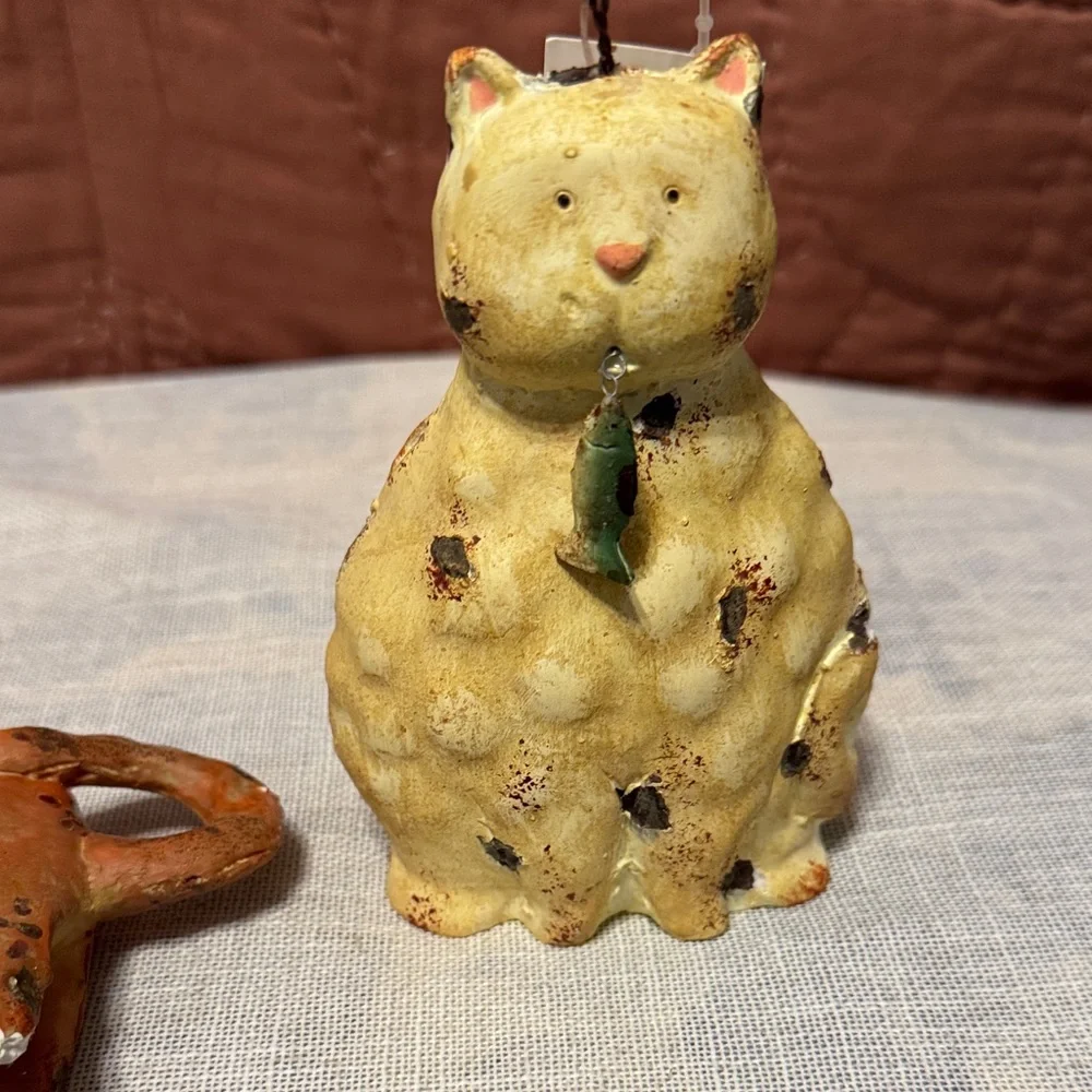 Handcrafted Animal Ornaments Set - Brown and Cream set‎ of 4